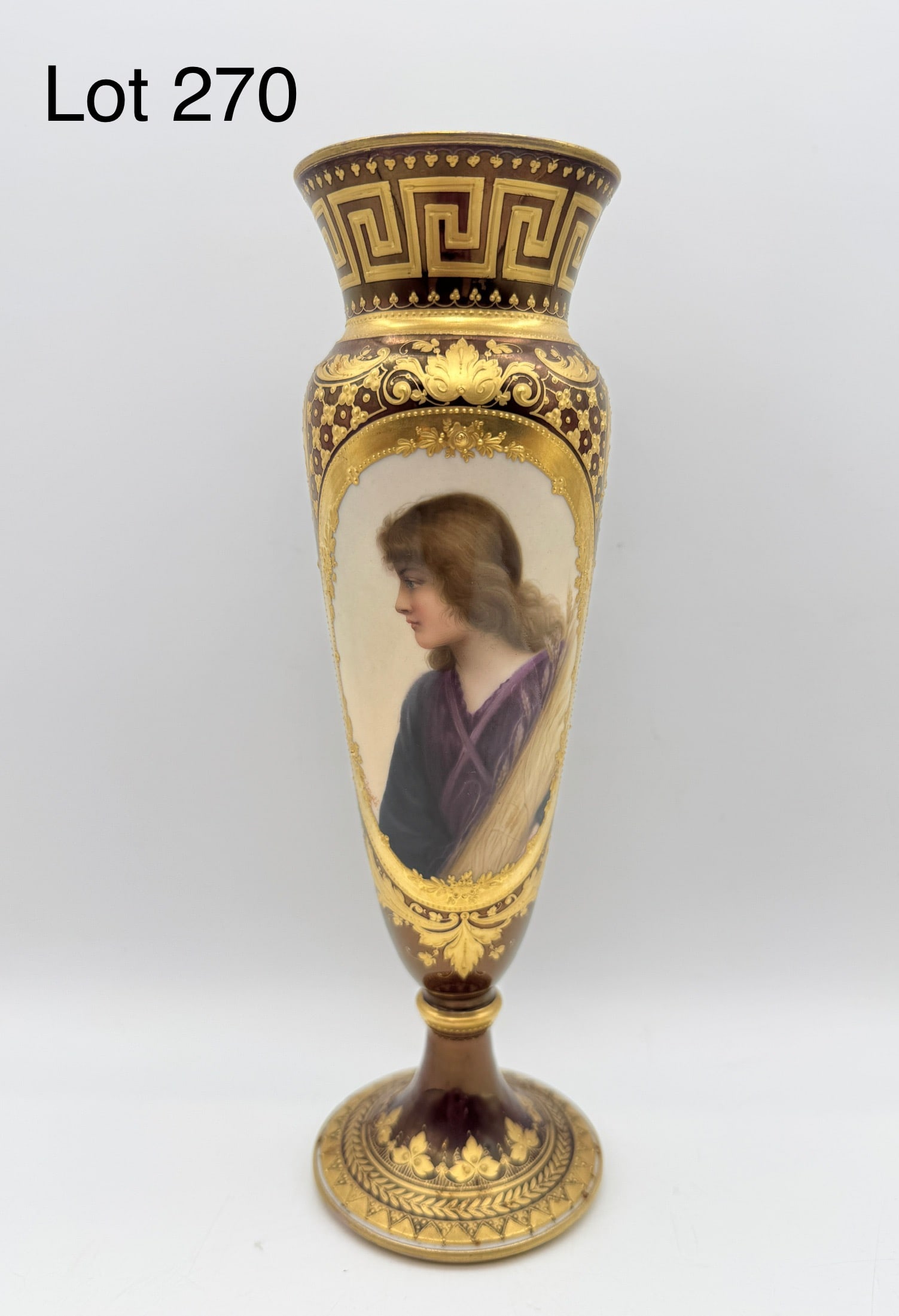 Antique Royal Vienna Porcelain Portrait Vase (1 of 9)