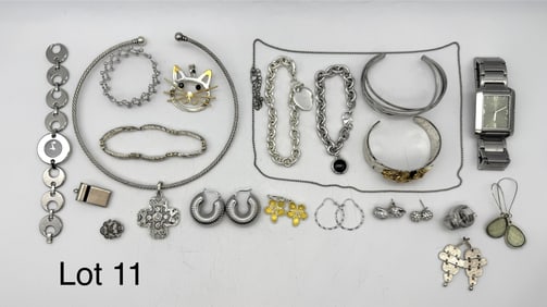 Nice Selection of Silvertone Jewelry