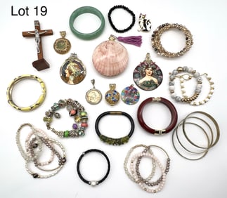 Collection of Enameled and Costume Jewelry