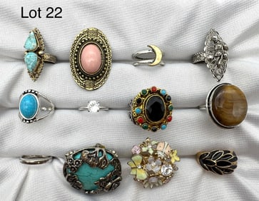 Set of Costume Rings Feat. Large Stones