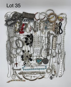 Elegant Costume Jewelry in Silver Tones