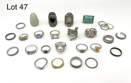 Assortment of Costume Fashion Rings