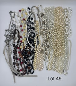 Lot of Vintage Faux Pearls and Beaded Necklaces
