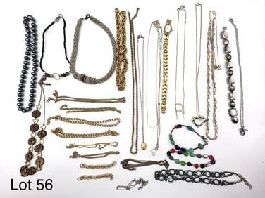Assortment of Vintage Gold and Silver Tone Pieces and More