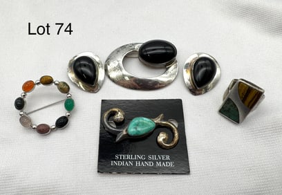 Group of Sterling Silver Gemstone Jewelry