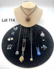 Nice Assortment of Sterling Jewelry Inc Pendants and Earrings