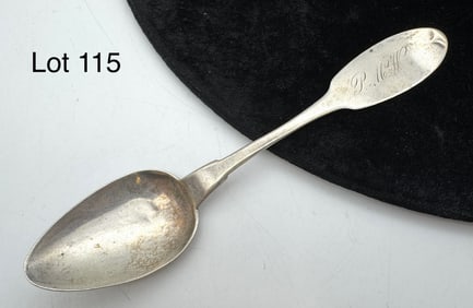 Antique J. Hollister Coin Silver Teaspoon