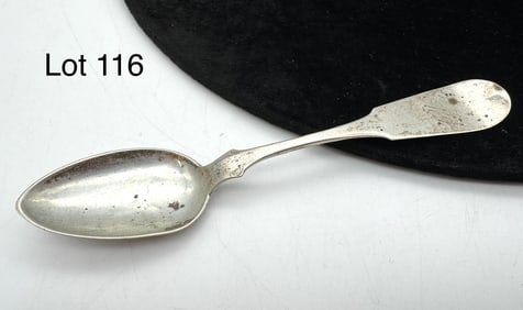 Antique Bixler Coin Silver Teaspoon