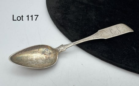 Antique GB Coin Silver Teaspoon