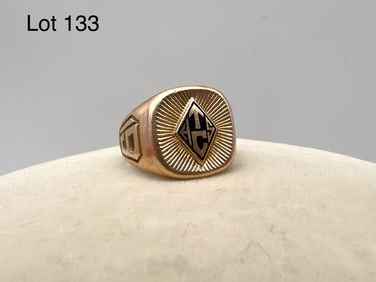 1930 Engraved 10K Highschool Ring