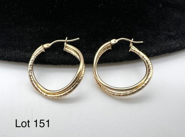 14K Gold Hoop Earrings