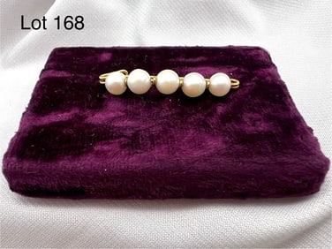 14K Gold Pearl Pin