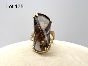 14K Angular Topaz Ring