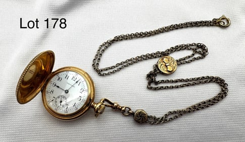 14K Gold Waltham Hunter Case Pocket Watch