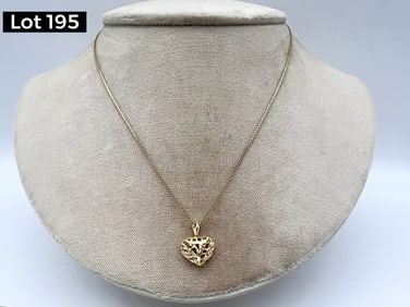 14k Gold Heart Necklace