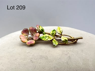 14K Gold Flower Pin