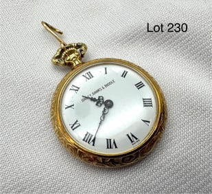 14K Bailey, Banks, & Biddle Open Face Pocket Watch