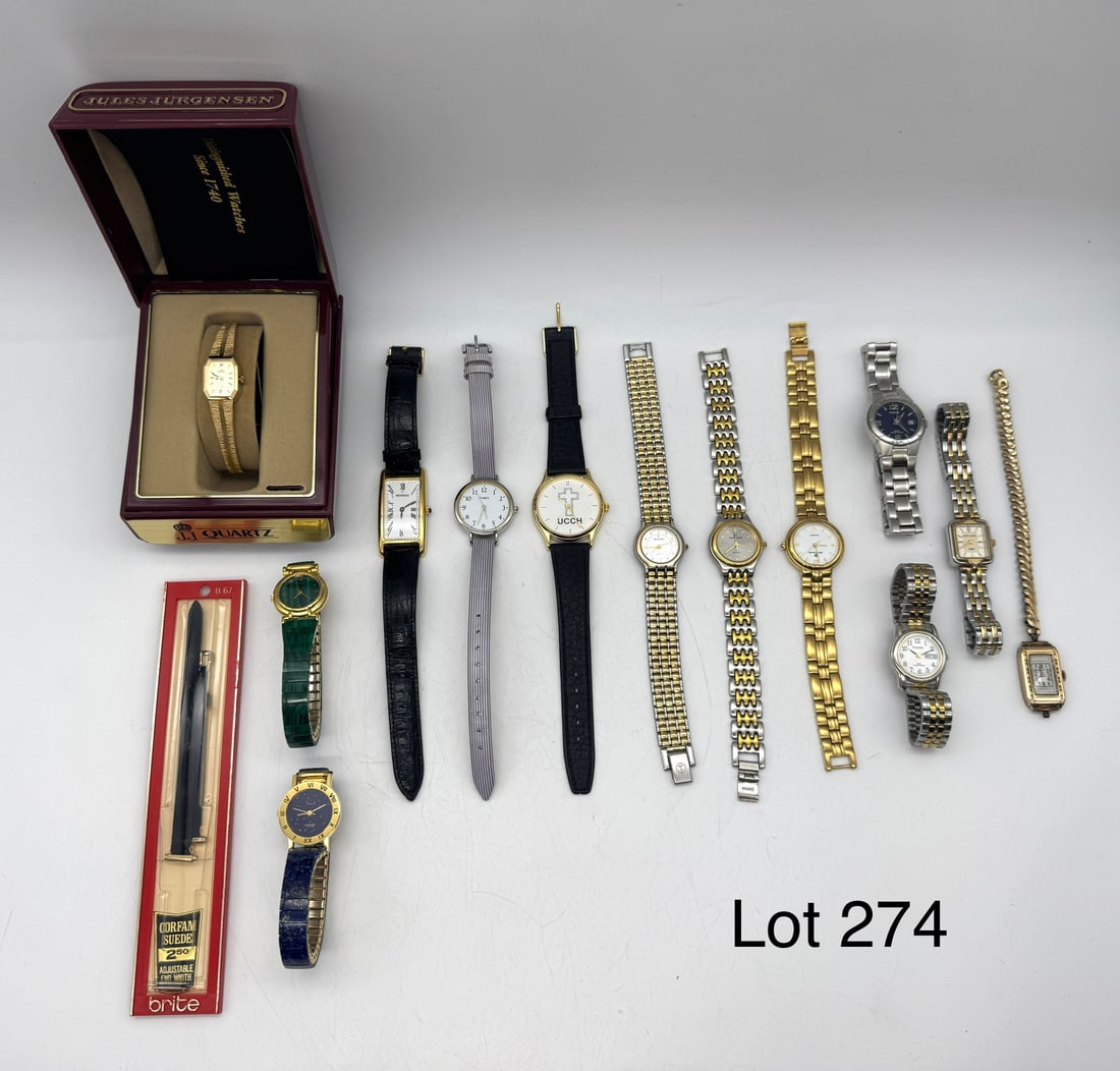 Lot of Vintage Watches inc Jules Jurgensen, Elgin, Pierre Cardin, and Movado (1 of 6)