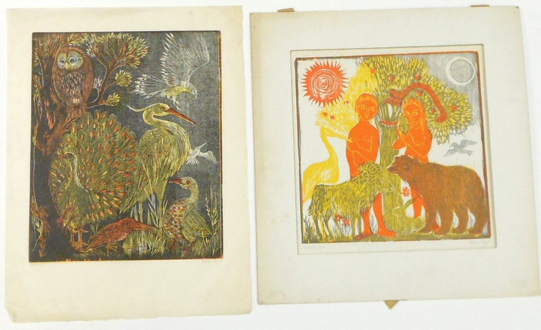 Pair of Helen Siegl Woodcuts - Feb 20, 2013 | Embassy Auctions ...