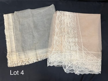 Antique Lace Casket Veils