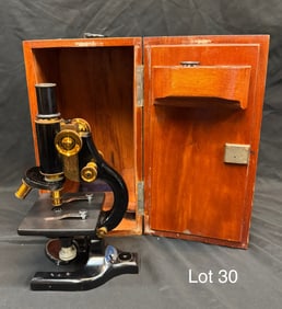 1920's Cased Spencer Monocular Microscope