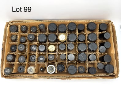 Box of Assorted Used Microscope Objective Lenses by Various Makers