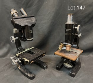 Two Vintage Microscopes by Bausch & Lomb and Cooke, Troughton & Simms