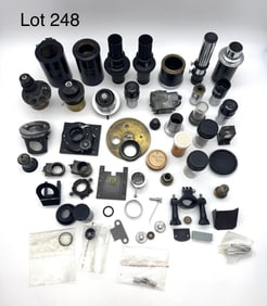 Box of Vintage Microscope Parts