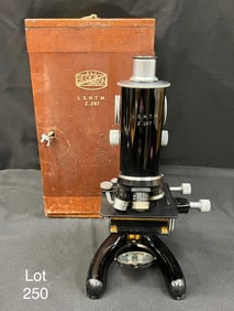 1940's R & J Beck Microscope In Carry Case