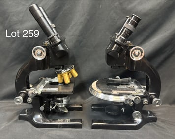 Two Vintage Spencer/American Optical Binocular Microscopes