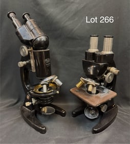 Two Vintage Carl Zeiss Jena Microscopes