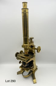 I850's A. Ross Brass Monocular Brass Microscope