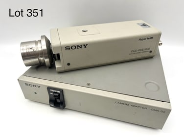 Vintage Sony Hyper Had Video Microscope Camera and CMA-DZ Camera Adapter