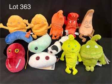 Collection of Adorable Plush Anatomical Organs and Microbes