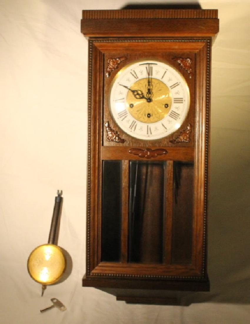 Western Germany Wall Clock in Oak Case (1 of 6)