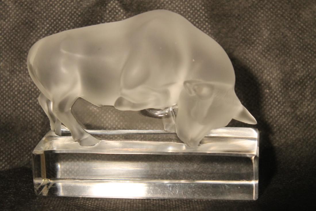 Lalique France, Bull Paperweight (1 of 4)