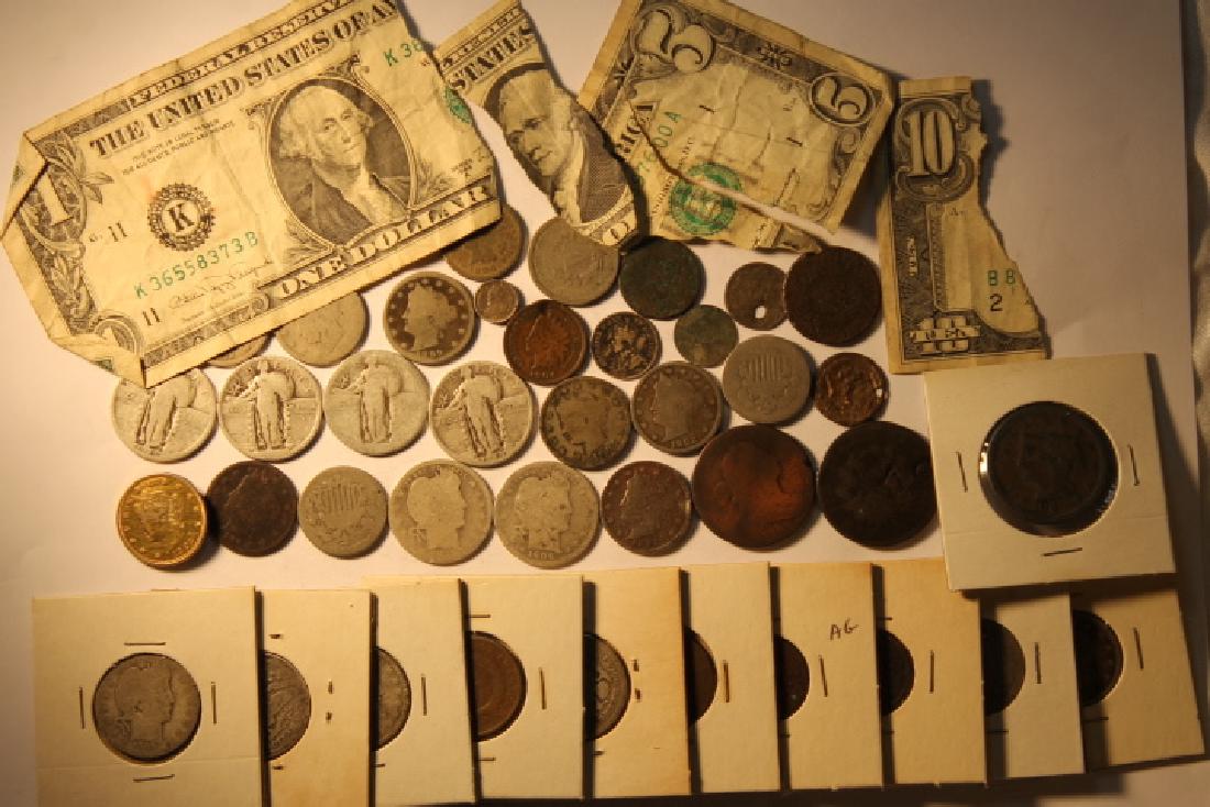 Misc Lot of US Coins, & Paper (1 of 6)