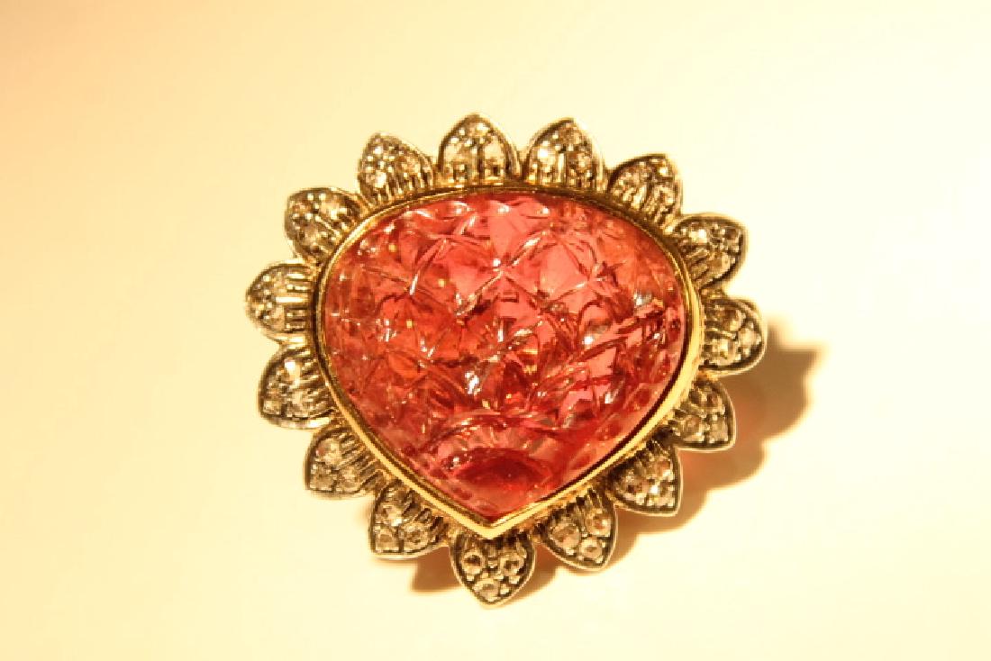 14kt Tourmaline, & Rose Cut Diamond Ring (1 of 7)