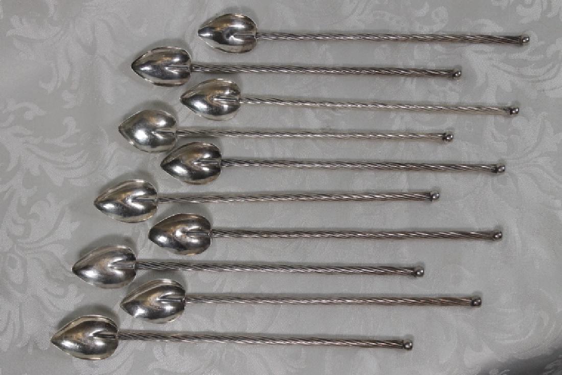 Ten Sterling ice Tea Spoons (1 of 8)