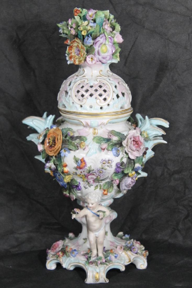 European Porcelain Urn w/Cherubs (1 of 9)