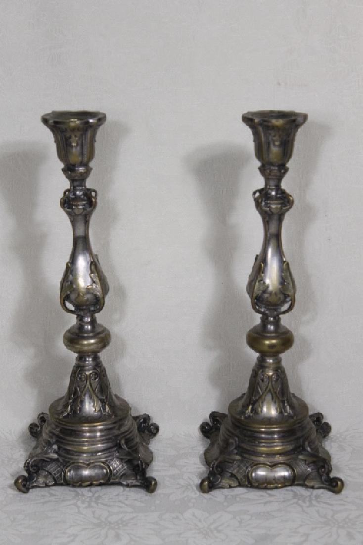 Polish Silver Plated Candlesticks (1 of 6)