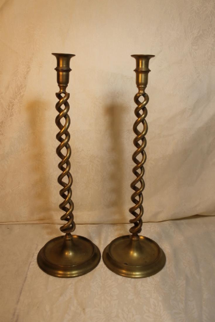 Pr. Of English Twisted Candlesticks (1 of 3)