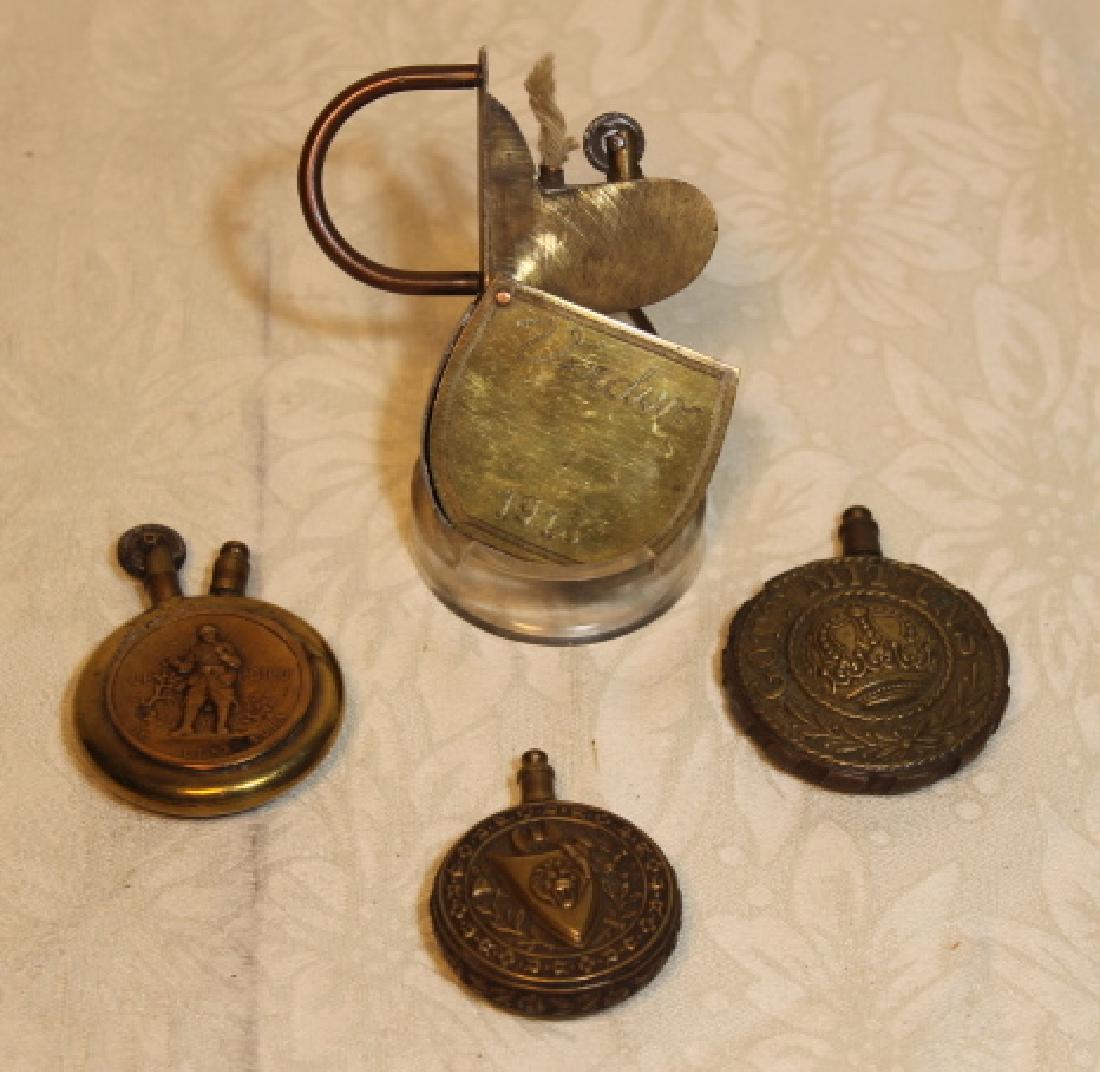 Lot of 4 WWI Trench Art Lighters (1 of 9)