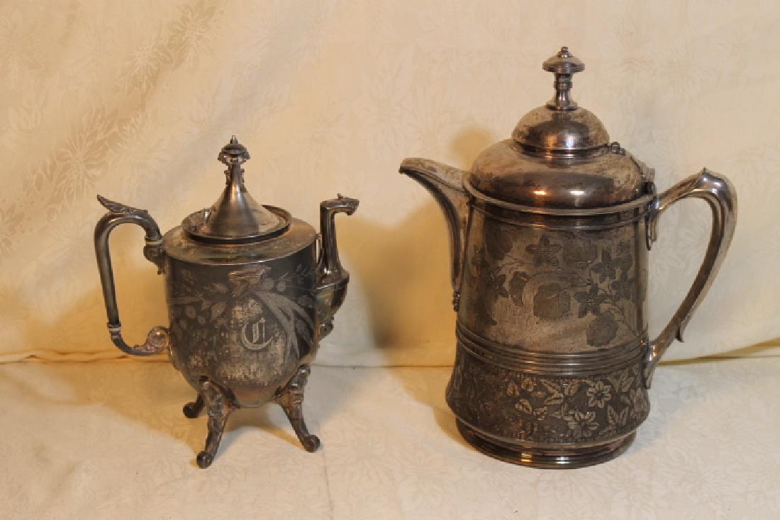Silverplated Water Pitcher & Teapot (1 of 8)