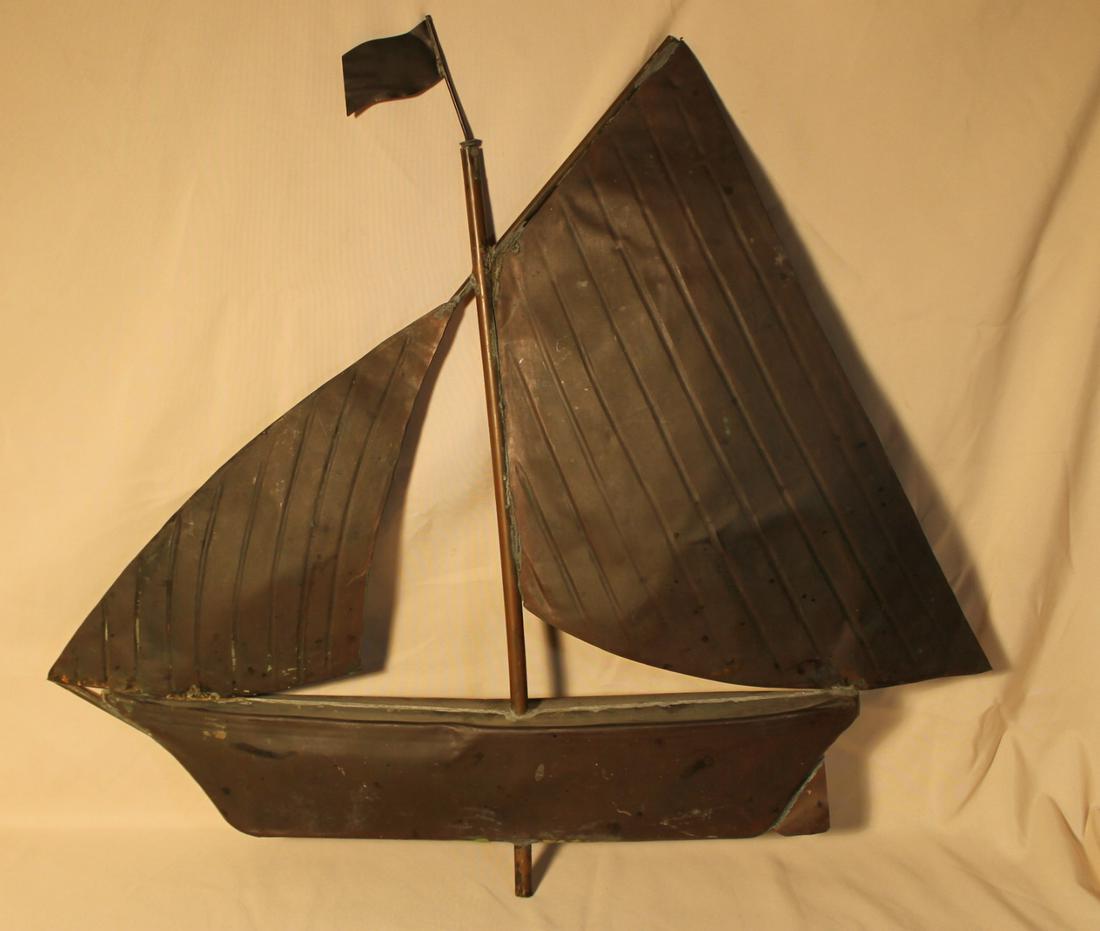 Late 19th, early 20th century copper weathervane in the (1 of 2)