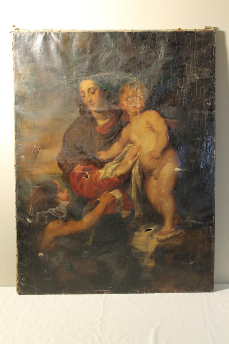 18th century old masters religious painting, oil on (1 of 6)