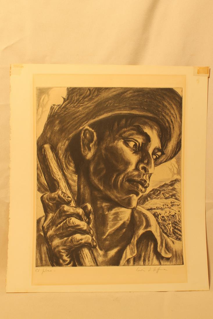 20th century etching signed lower right Irwin D. (1 of 5)
