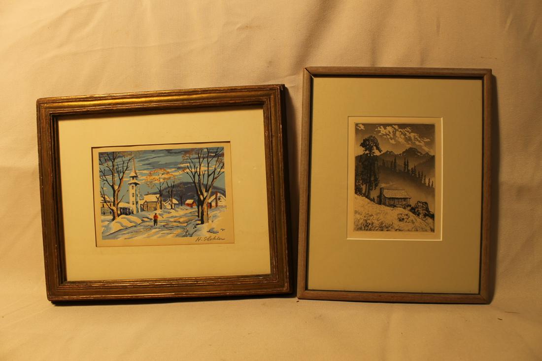 1. Lyman Byxbe etching, "Wild Country" signed lower (1 of 3)