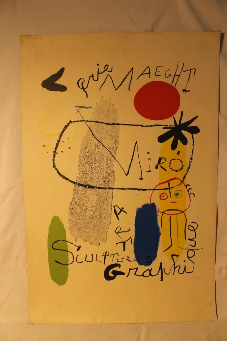 Exhibition poster from Gallery Maeght, Joan Miro, (1 of 4)