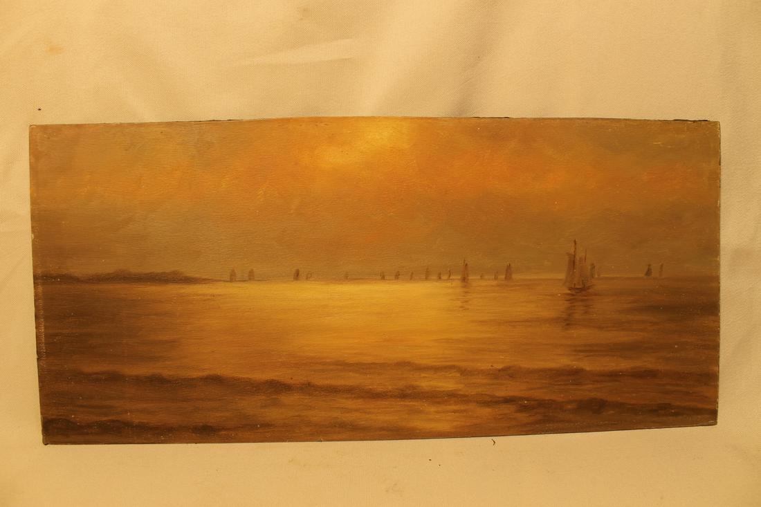 Oil painting on academy board, signed "Mrs. Lisa K. (1 of 5)